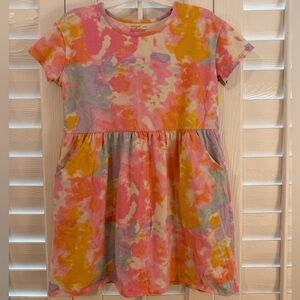 Cat & Jack Tie-Dye Dress, Short Sleeve with Pockets! EUC, Girls Large (10/12)